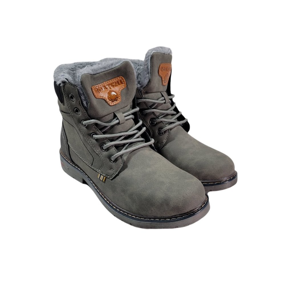 Snow Boots Men's Waterproof to Hiking Anti Skid Trainers Ankle Boots (Size 7)